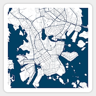 Kopie von Kopie von Kopie von Kopie von Kopie von Kopie von Kopie von Kopie von Lisbon map city map poster - modern gift with city map in dark blue Sticker